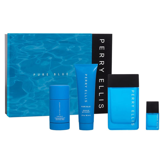 Perry Ellis Pure Blue Kit De 4 Piezas